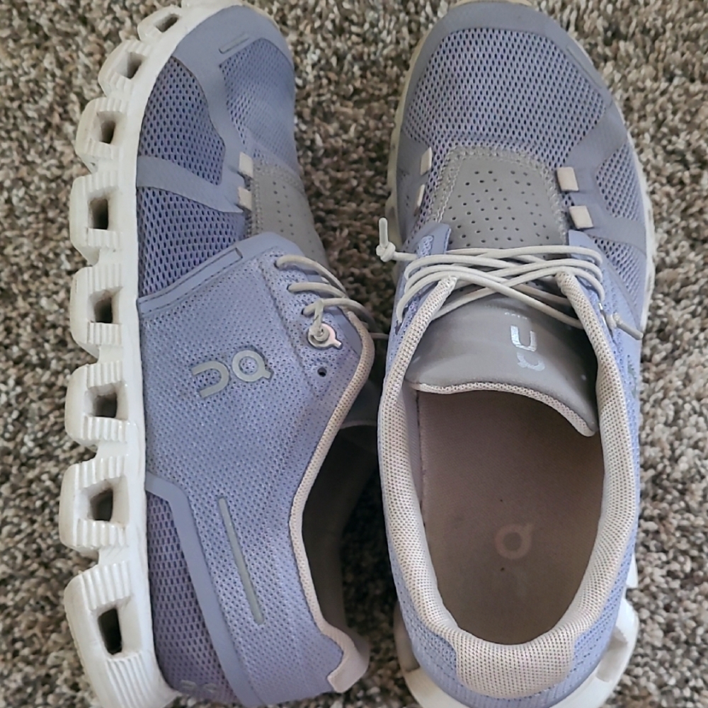 ON Running Cloud Sneakers in Light Blue and White
